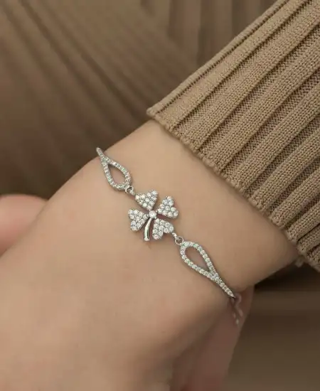 Gümüş Yonca Bileklik