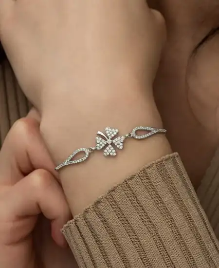 Gümüş Yonca Bileklik
