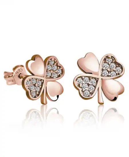 Gümüş Yonca Kadın Küpe