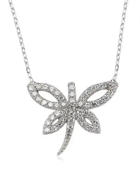 Gümüş Yusufçuk Bayan Kolye