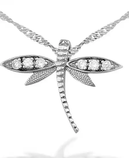 Gümüş Yusufçuk Bayan Kolye