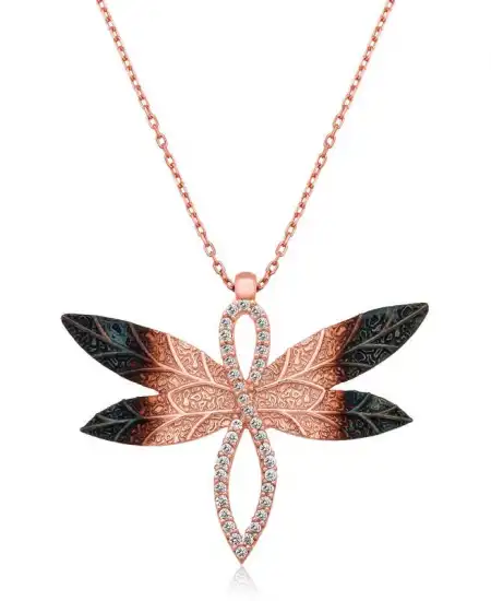 Gümüş Yusufçuk Bayan Kolye