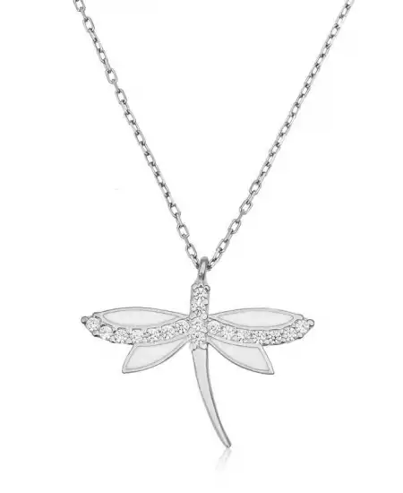 Gümüş Yusufçuk Bayan Kolye