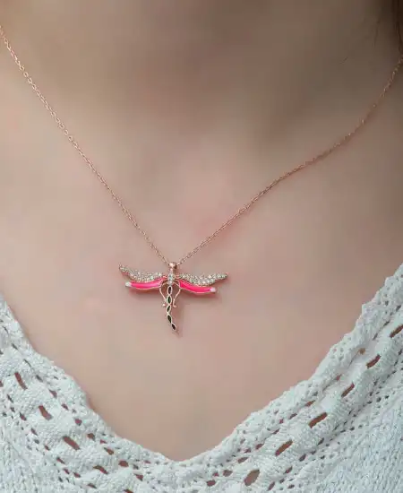 Gümüş Yusufçuk Bayan Kolye