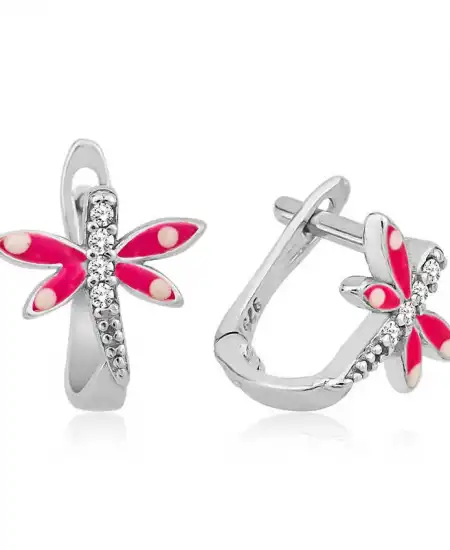 Gümüş Yusufçuk Çocuk Küpesi