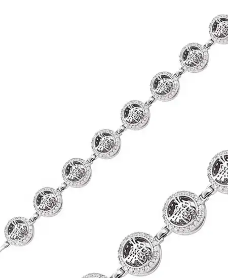 Gümüş Yuvarlak Tuğra Bayan Bileklik