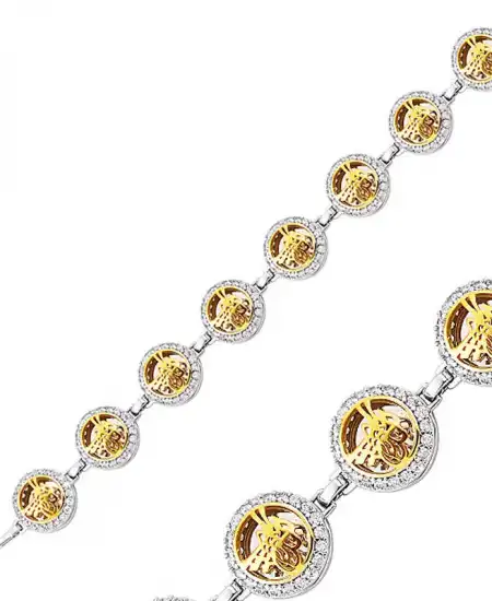 Gümüş Yuvarlak Tuğra Bayan Bileklik