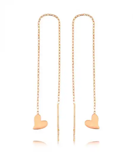 Gümüş Zincirli Kalp Küpe