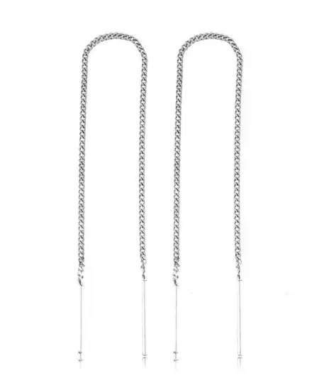 Gümüş Zincirli Küpe