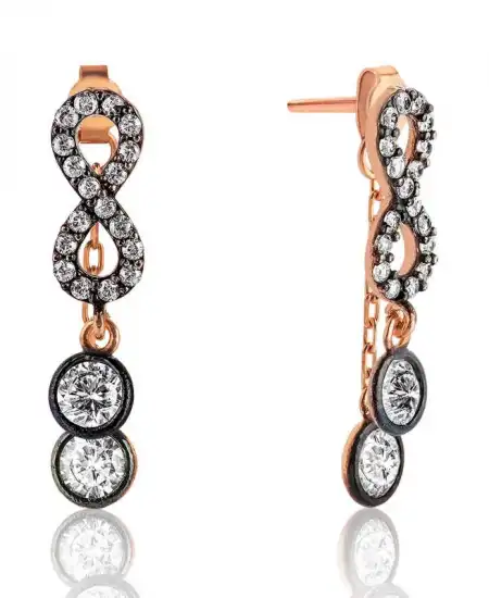 Gümüş Zincirli Sonsuzluk Küpe