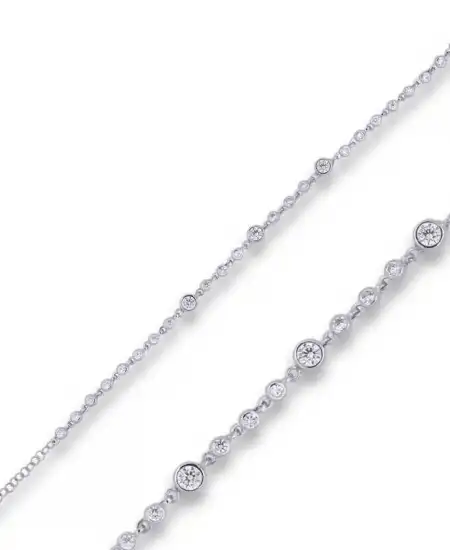 Gümüş Zirkon Taşlı Bayan Bileklik