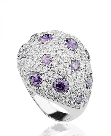 Gümüş Zirkon Taşlı Bayan Yüzük