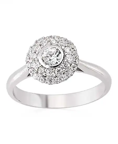 Gümüş Zirkon Taşlı Bayan Yüzük