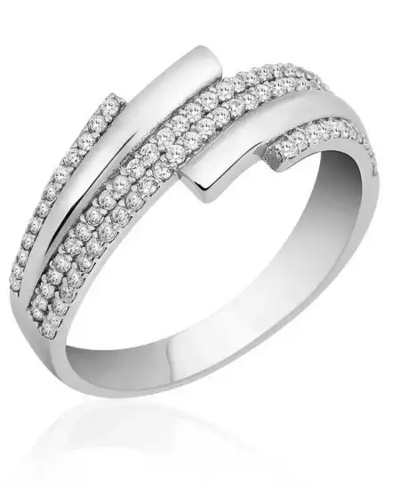 Gümüş Zirkon Taşlı Bayan Yüzük