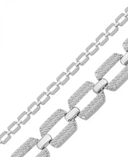 Gümüş Zirkon Taşlı Kadın Bileklik