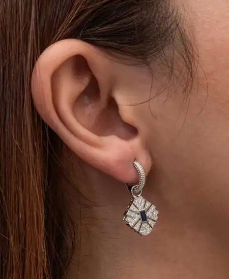 Gümüş Zirkon Taşlı Kadın Küpe