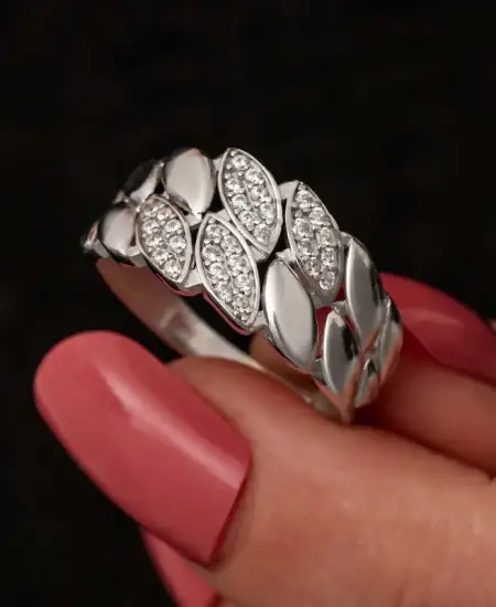 Gümüş Zirkon Taşlı Kadın Yüzük