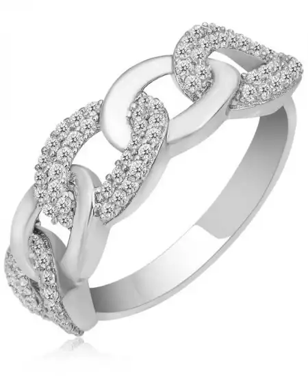 Gümüş Zirkon Taşlı Kadın Yüzük