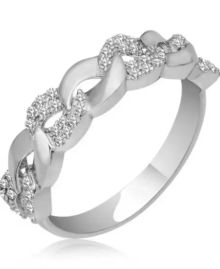 Gümüş Zirkon Taşlı Kadın Yüzük