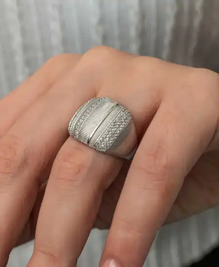 Gümüş Zirkon Taşlı Kadın Yüzük