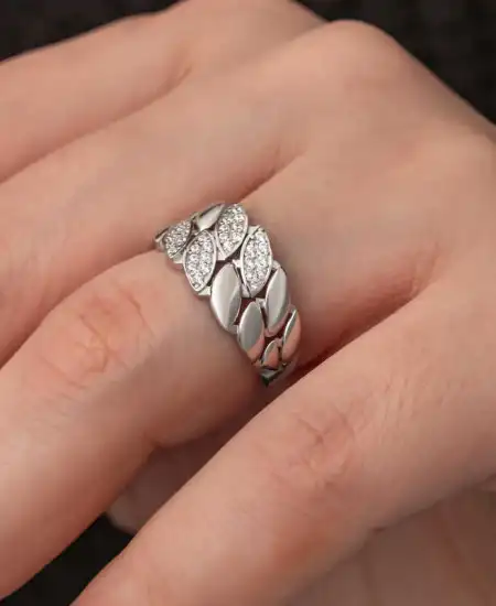 Gümüş Zirkon Taşlı Kadın Yüzük