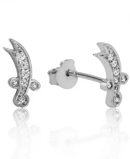 Gümüş Zülfikar Kılıcı Çivili Küpe