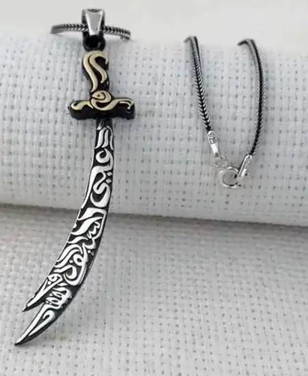 Gümüş Zülfikar Kılıcı Erkek Kolye