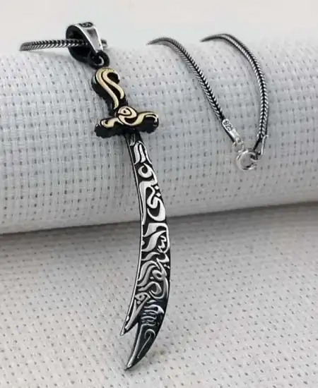 Gümüş Zülfikar Kılıcı Erkek Kolye