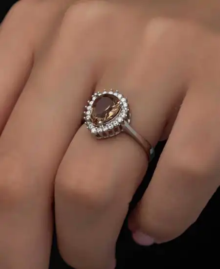 Gümüş Zultanit Damla Kadın Yüzük