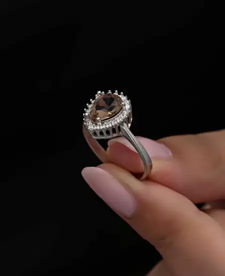 Gümüş Zultanit Damla Kadın Yüzük