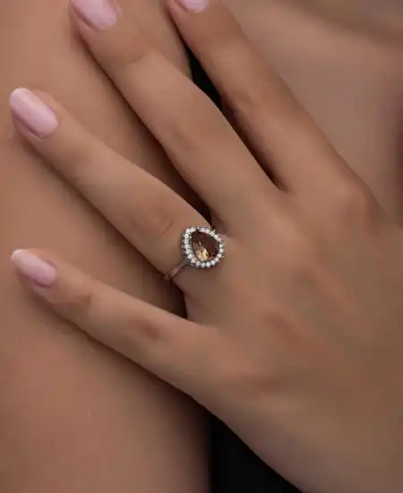 Gümüş Zultanit Damla Kadın Yüzük