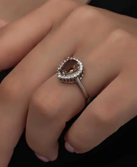 Gümüş Zultanit Damla Kadın Yüzük