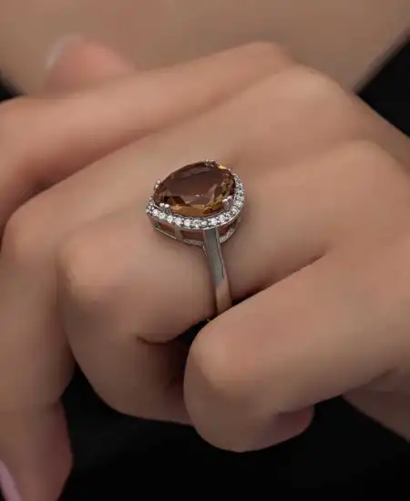 Gümüş Zultanit Damla Kadın Yüzük