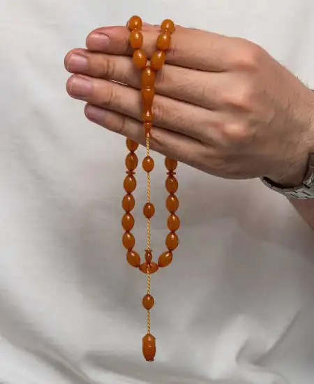 Sıkma Kehribar Tesbih