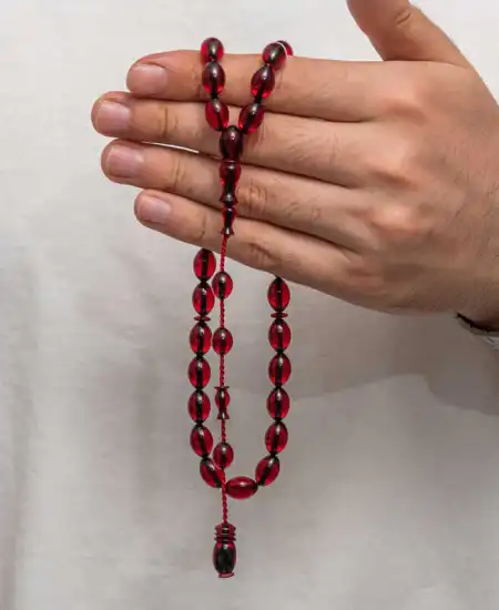 Sıkma Kehribar Tesbih