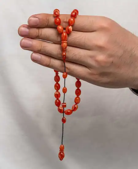 Sıkma Kehribar Tesbih