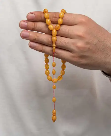 Sıkma Kehribar Tesbih