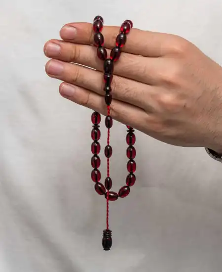 Sıkma Kehribar Tesbih