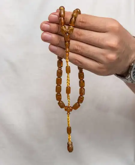 Sıkma Kehribar Tesbih