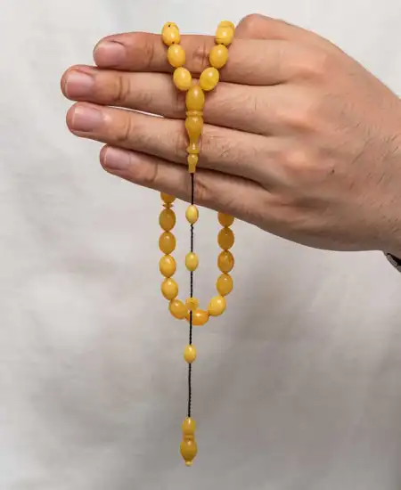 Sıkma Kehribar Tesbih