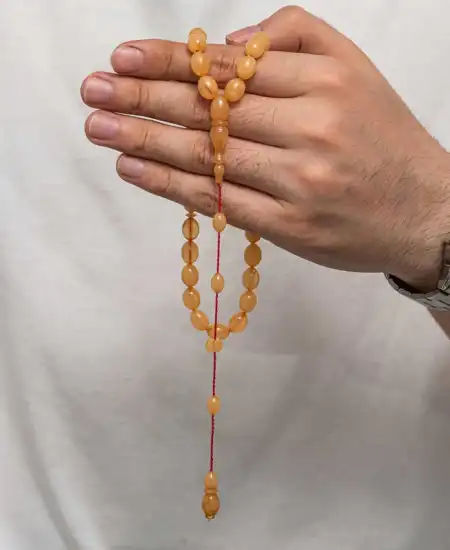 Sıkma Kehribar Tesbih