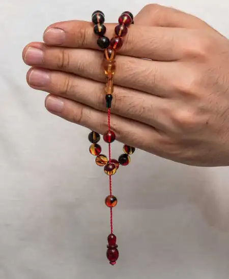 Sıkma Kehribar Tesbih