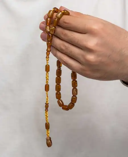 Sıkma Kehribar Tesbih