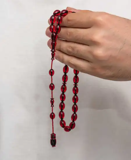 Sıkma Kehribar Tesbih