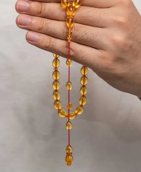 Sıkma Kehribar Tesbih