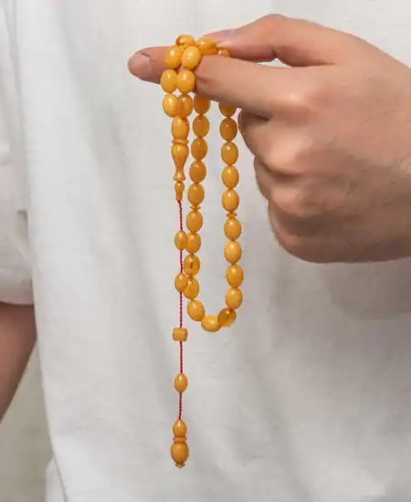 Sıkma Kehribar Tesbih