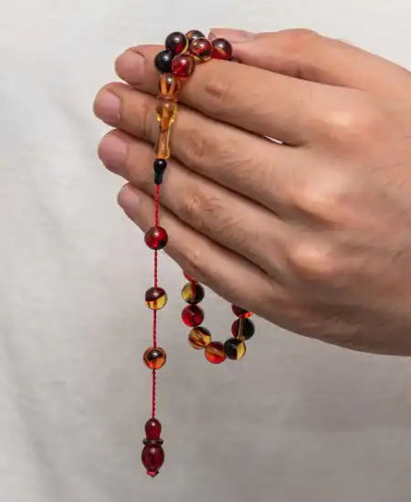 Sıkma Kehribar Tesbih