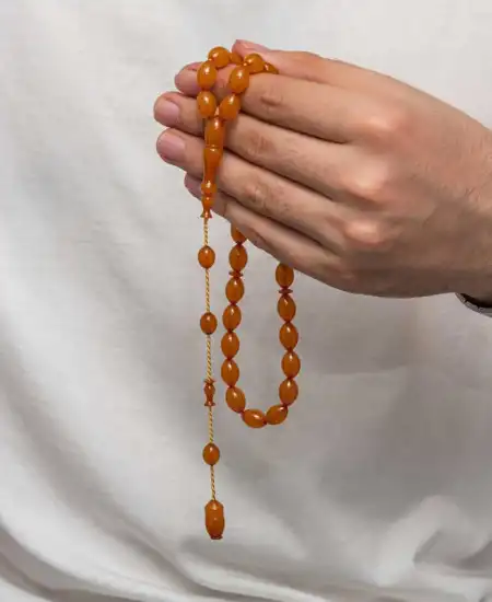 Sıkma Kehribar Tesbih