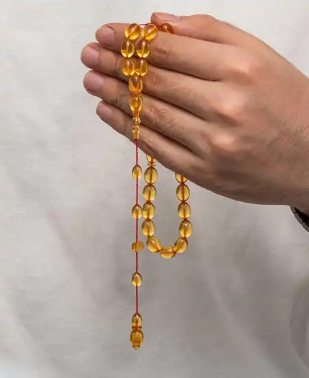 Sıkma Kehribar Tesbih