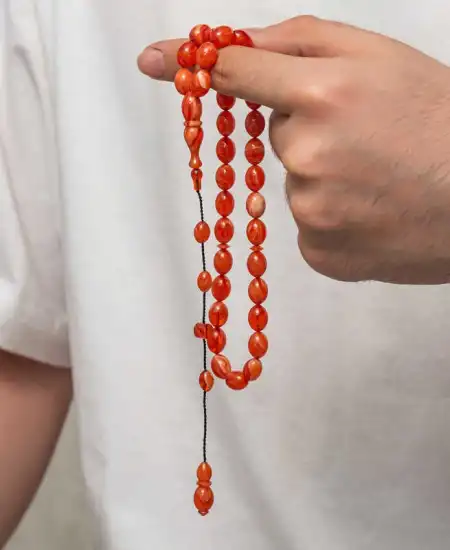 Sıkma Kehribar Tesbih